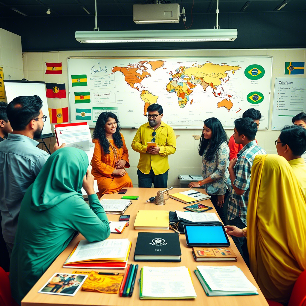 A diverse and engaged business team collaborating effectively after a corporate training session.