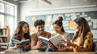 A group of professionals in a meeting, demonstrating effective business English communication skills.
