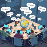 A professional setting representing translation services in Chennai.